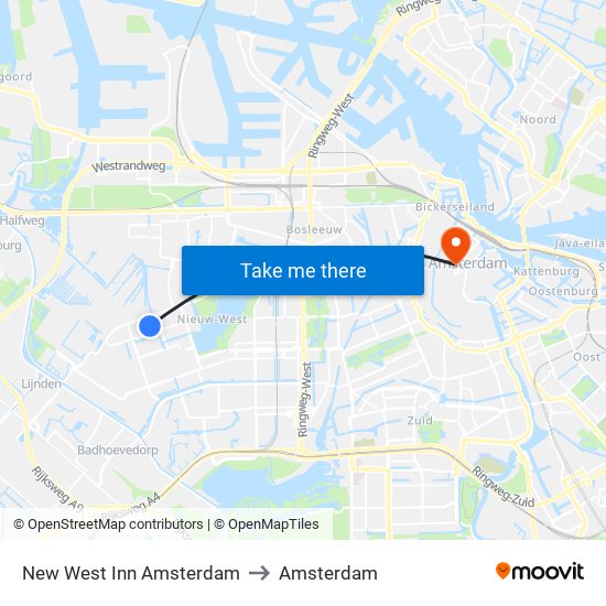 New West Inn Amsterdam to Amsterdam map