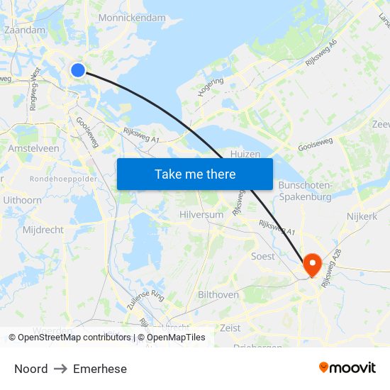 Noord to Emerhese map