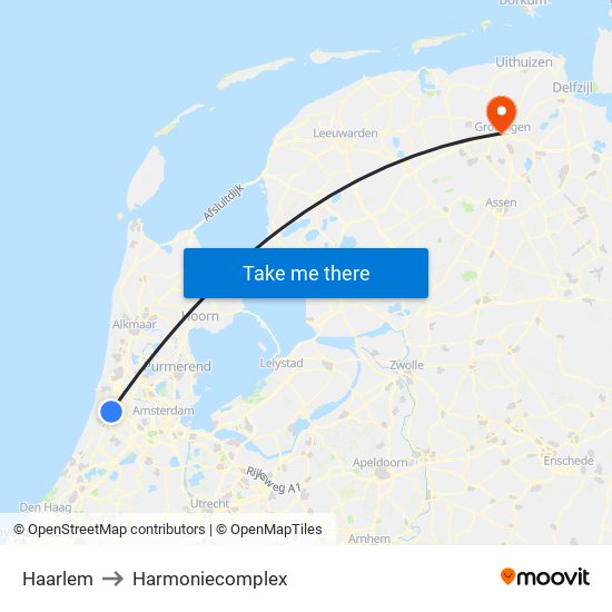 Haarlem to Harmoniecomplex map