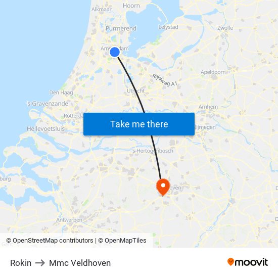 Rokin to Mmc Veldhoven map