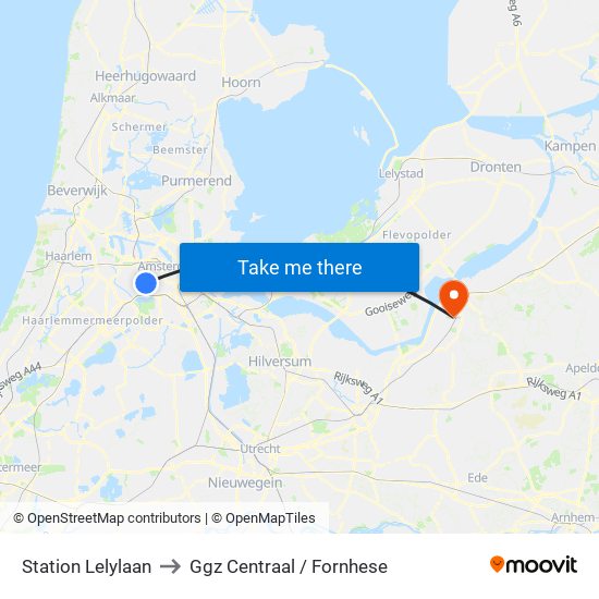 Station Lelylaan to Ggz Centraal / Fornhese map