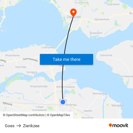 Goes to Zierikzee map