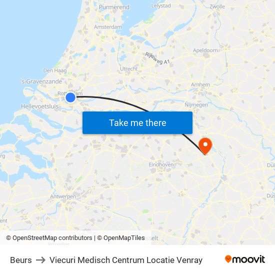 Beurs to Viecuri Medisch Centrum Locatie Venray map