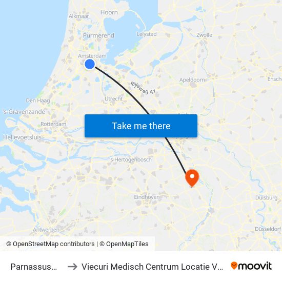 Parnassusweg to Viecuri Medisch Centrum Locatie Venray map