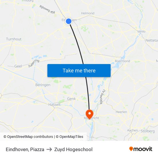 Eindhoven, Piazza to Zuyd Hogeschool map