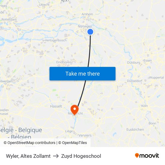 Wyler, Altes Zollamt to Zuyd Hogeschool map