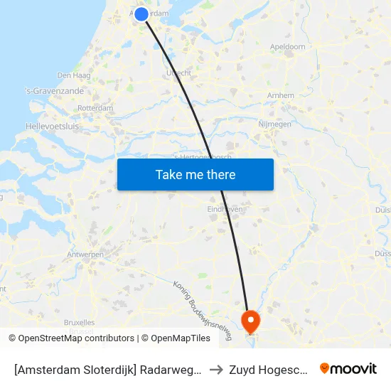 [Amsterdam Sloterdijk] Radarweg West to Zuyd Hogeschool map