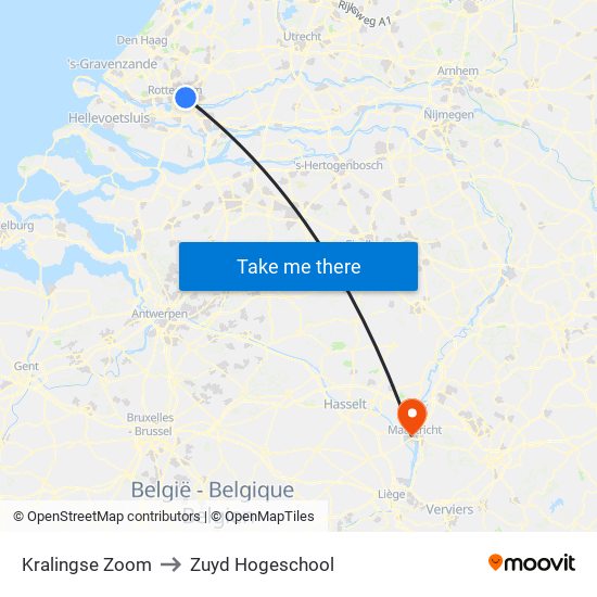 Kralingse Zoom to Zuyd Hogeschool map