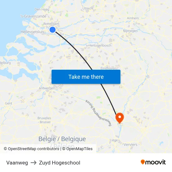 Vaanweg to Zuyd Hogeschool map
