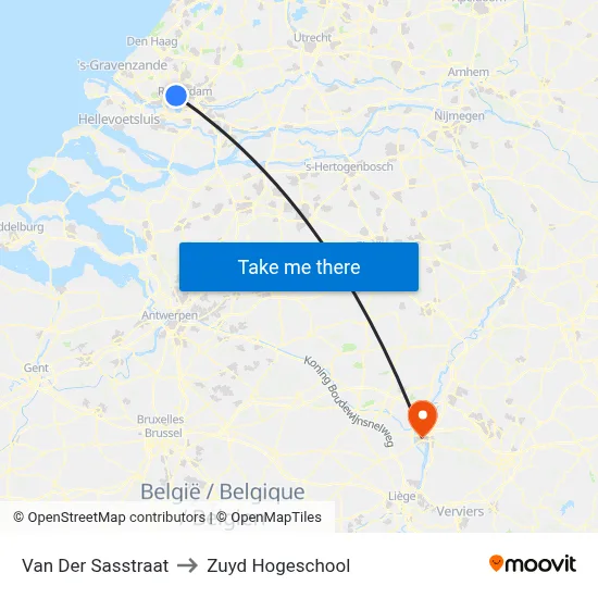 Van Der Sasstraat to Zuyd Hogeschool map