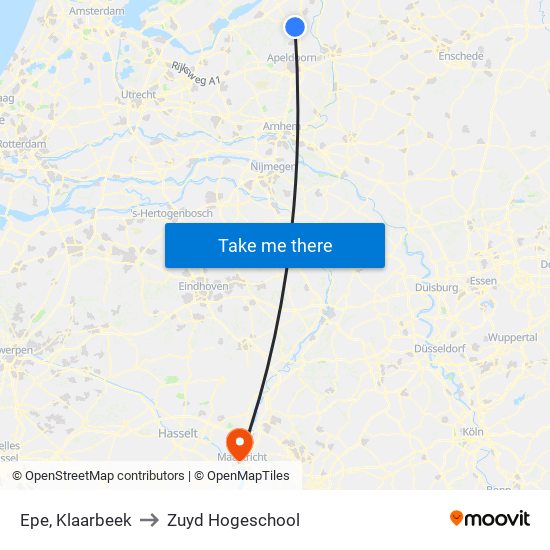 Epe, Klaarbeek to Zuyd Hogeschool map