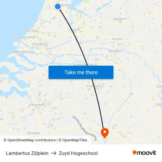Lambertus Zijlplein to Zuyd Hogeschool map