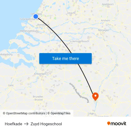 Hoefkade to Zuyd Hogeschool map