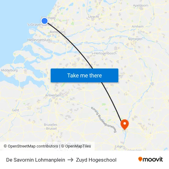 De Savornin Lohmanplein to Zuyd Hogeschool map