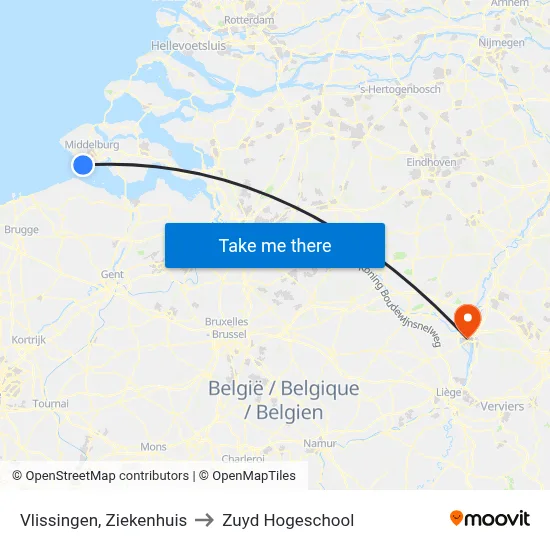 Vlissingen, Ziekenhuis to Zuyd Hogeschool map