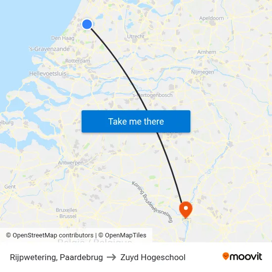 Rijpwetering, Paardebrug to Zuyd Hogeschool map