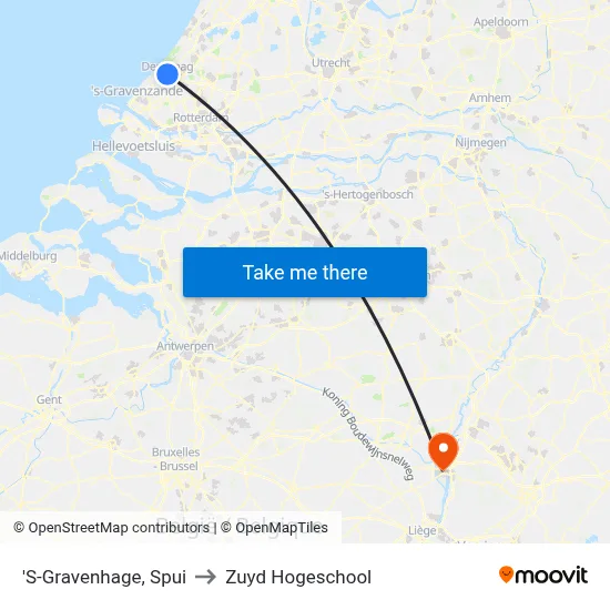 'S-Gravenhage, Spui to Zuyd Hogeschool map