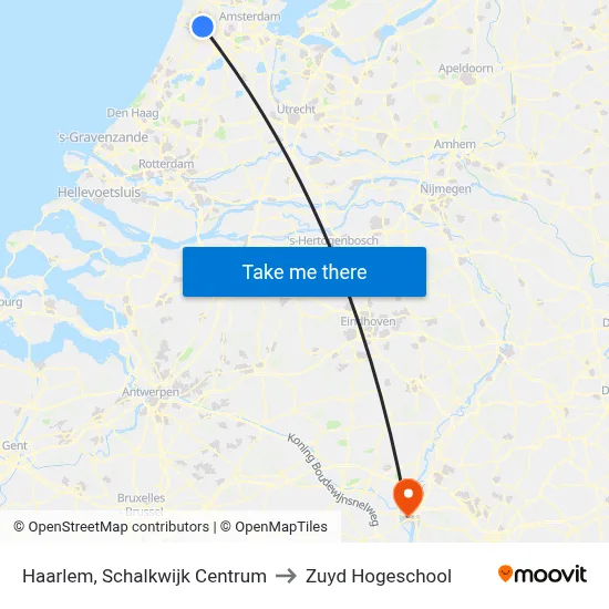 Haarlem, Schalkwijk Centrum to Zuyd Hogeschool map