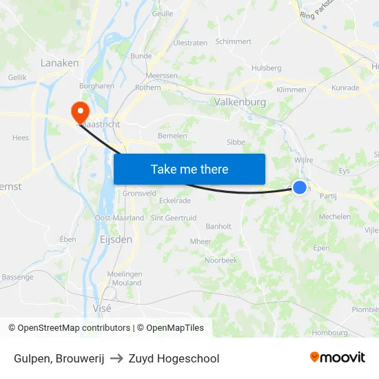 Gulpen, Brouwerij to Zuyd Hogeschool map