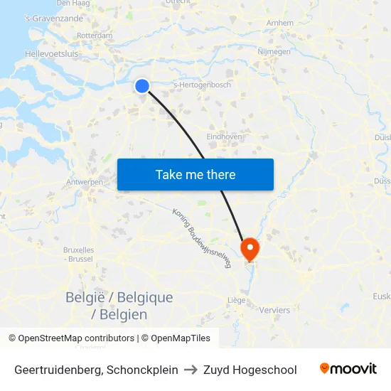Geertruidenberg, Schonckplein to Zuyd Hogeschool map