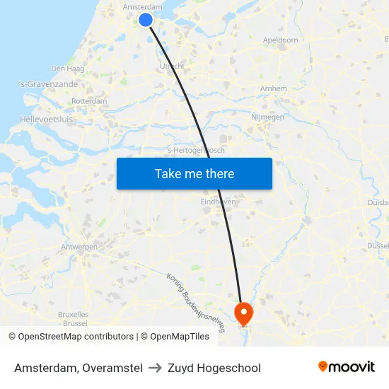 Amsterdam, Overamstel to Zuyd Hogeschool map