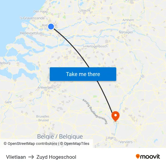 Vlietlaan to Zuyd Hogeschool map