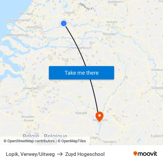 Lopik, Verwey/Uitweg to Zuyd Hogeschool map