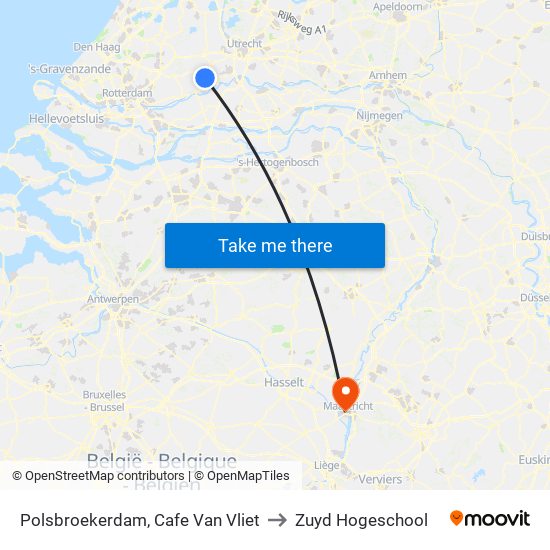 Polsbroekerdam, Cafe Van Vliet to Zuyd Hogeschool map