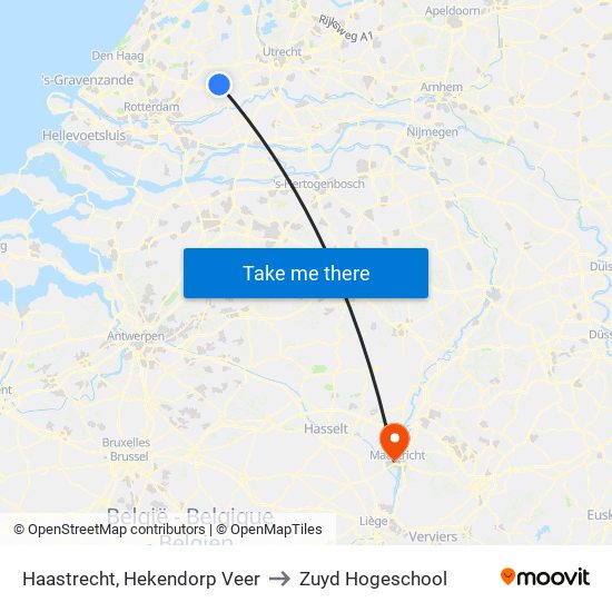 Haastrecht, Hekendorp Veer to Zuyd Hogeschool map