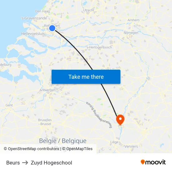 Beurs to Zuyd Hogeschool map
