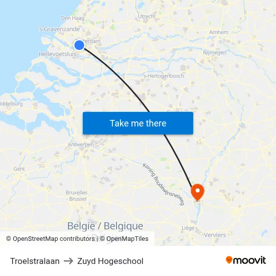 Troelstralaan to Zuyd Hogeschool map