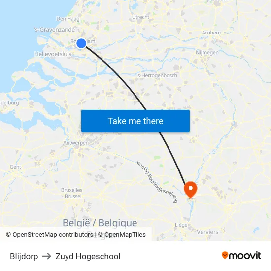 Blijdorp to Zuyd Hogeschool map