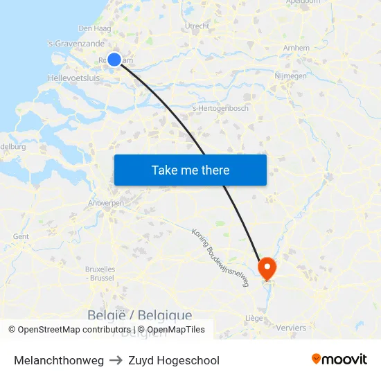Melanchthonweg to Zuyd Hogeschool map