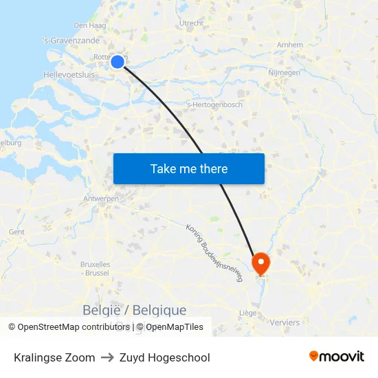 Kralingse Zoom to Zuyd Hogeschool map