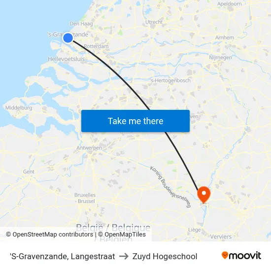'S-Gravenzande, Langestraat to Zuyd Hogeschool map