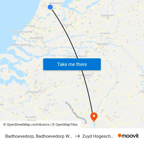 Badhoevedorp, Badhoevedorp West to Zuyd Hogeschool map