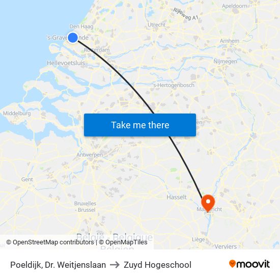 Poeldijk, Dr. Weitjenslaan to Zuyd Hogeschool map