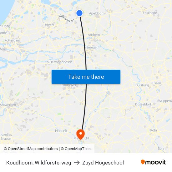 Koudhoorn, Wildforsterweg to Zuyd Hogeschool map