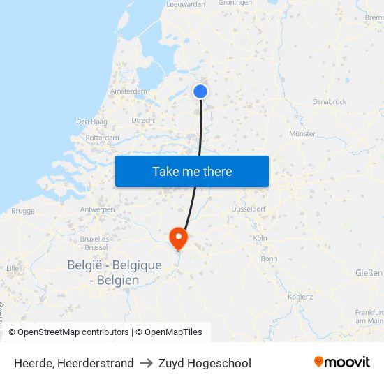 Heerde, Heerderstrand to Zuyd Hogeschool map