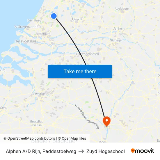 Alphen A/D Rijn, Paddestoelweg to Zuyd Hogeschool map