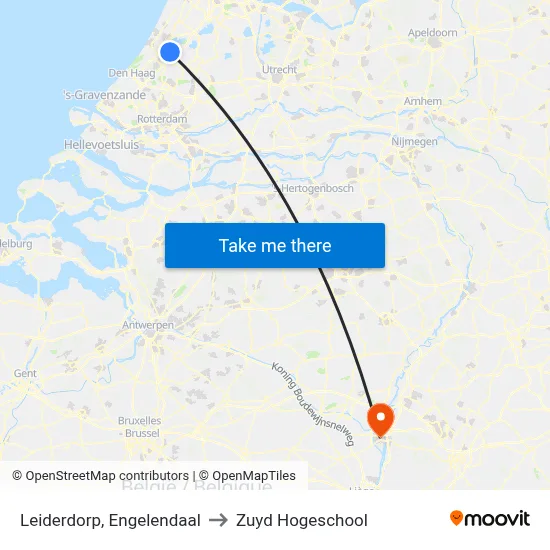 Leiderdorp, Engelendaal to Zuyd Hogeschool map