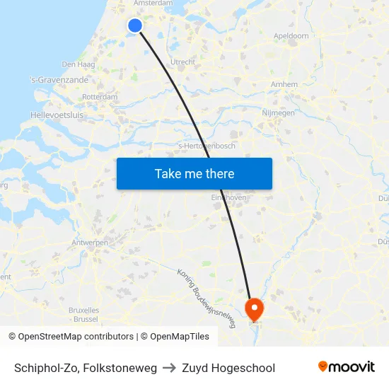 Schiphol-Zo, Folkstoneweg to Zuyd Hogeschool map