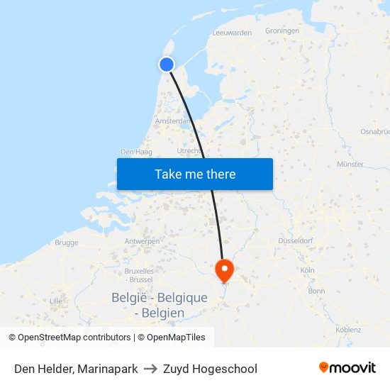 Den Helder, Marinapark to Zuyd Hogeschool map