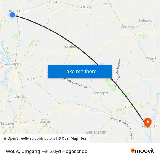 Wouw, Omgang to Zuyd Hogeschool map