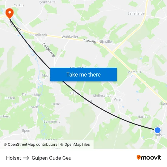 Holset to Gulpen Oude Geul map