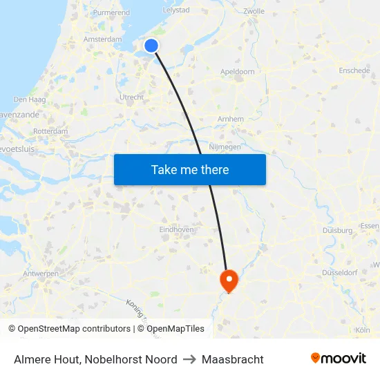 Almere Hout, Nobelhorst Noord to Maasbracht map