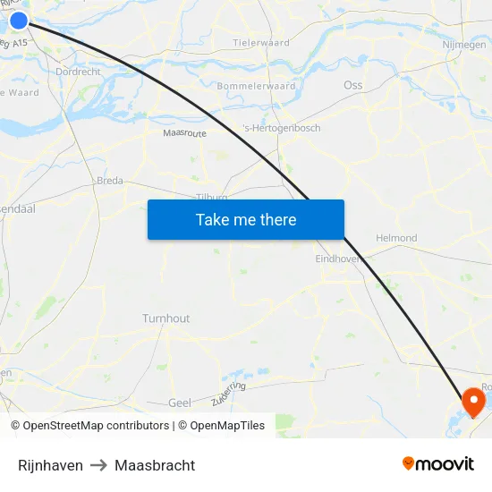 Rijnhaven to Maasbracht map
