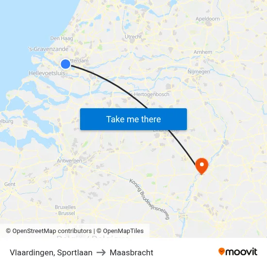 Vlaardingen, Sportlaan to Maasbracht map