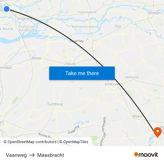 Vaanweg to Maasbracht map