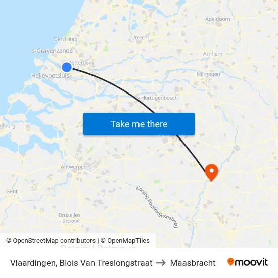 Vlaardingen, Blois Van Treslongstraat to Maasbracht map